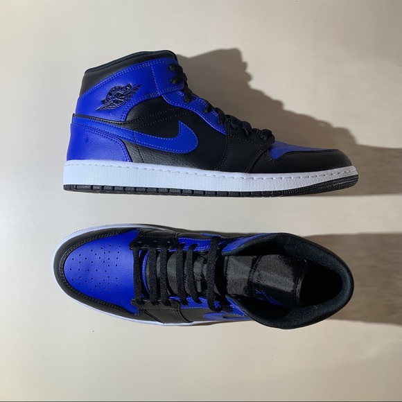 Air Jordan 1 Mid Black Royal Blue Multiple sizes - Picture 2 of 6